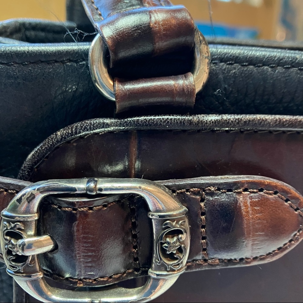 Brighton Collectables Black & Brown Leather Shoulder Bag / Wallet Matching Set - Picture 16 of 16